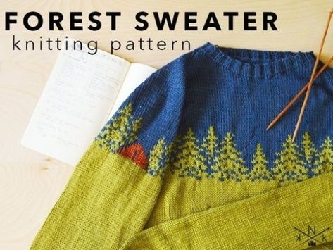 Forest Sweater, Pullover Sweater Knitting Pattern, Star Wars Sweater, Sweater Knitting Pattern, Sweater Knitting, Knitted Wit, Fair Isle Knitting, Knitting Charts, Sweater Knitting Patterns