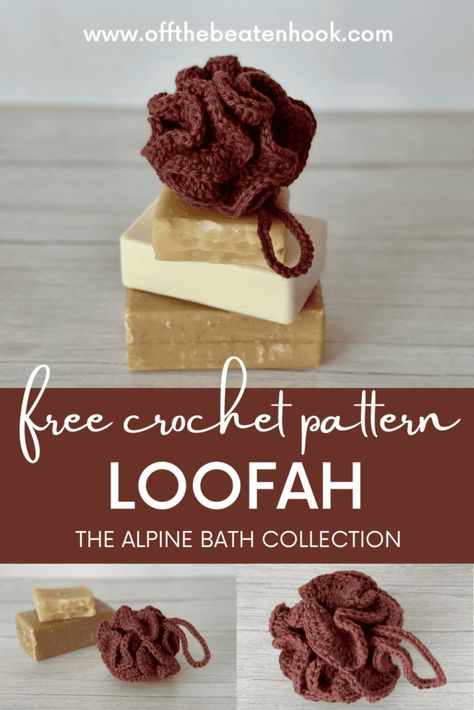 Crochet Loofah Pattern: Free DIY Bath Essentials Loofah Crochet Pattern, Crochet Loofah Pattern Free, Diy Loofah, Relaxation Gift Basket, Shower Puff, Sheep Crafts, Advent Calendar Gifts, Soap Saver, Calendar Gifts