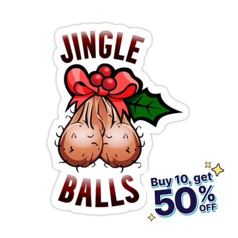 Decorate laptops, Hydro Flasks, cars and more with removable kiss-cut, vinyl decal stickers. Glossy, matte, and transparent options in various sizes. Super durable and water-resistant. Jingle balls as a parody of jingle bells with ball sack instead of the bells Xmas Tattoo, Birthday 21, Santas Coming, Merry Christmas Funny, Southern Sayings, Cricut Christmas, Cartoon Pictures, Funny Santa, Christmas Labels