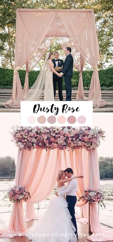 5 Gorgeous Dusty Rose Wedding Color Ideas and Wedding Invitations – Clear Wedding Invites Dusty Pink And Grey Wedding Theme, Desert Rose And Grey Wedding, Dusty Rose Color Palette Wedding, Dusty Pink Wedding Theme, Mauve Wedding Theme, Sunset Themed Wedding, Dusty Rose Wedding Theme, Shades Of Dusty Rose, Dusty Pink Wedding Invitations