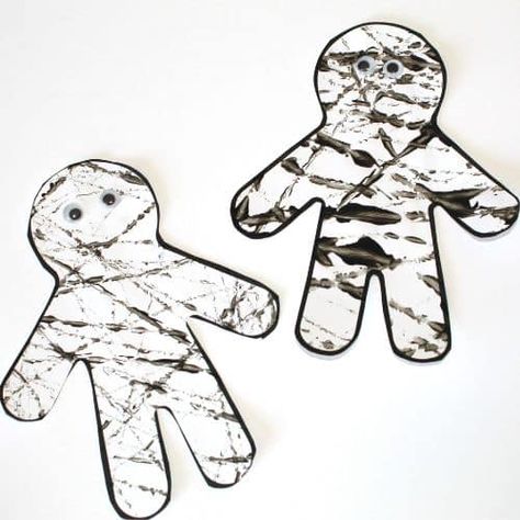 Mummy Template, Mummy Craft, Craft For Halloween, Mummy Crafts, Marble Paint, Halloween Crafts For Toddlers, Marble Painting, Halloween Mummy, Toddler Halloween