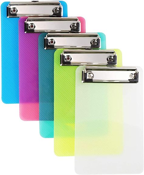 Amazon.com: Plastic Colorful Clipboard,Pretty Cute Clipboard Memo Size Pocket Clip Boards 5x7 Inch A6 Clipboards for classrooms, Offices, Restaurants, Doctor Offices - Set of 5: Health & Personal Care Cute Clipboard, Slim Shoe Cabinet, Clip Boards, Solar Cover, Glove Compartment, Pantry Storage Cabinet, Binding Supplies, Mini Laptop, Cleaning Robot