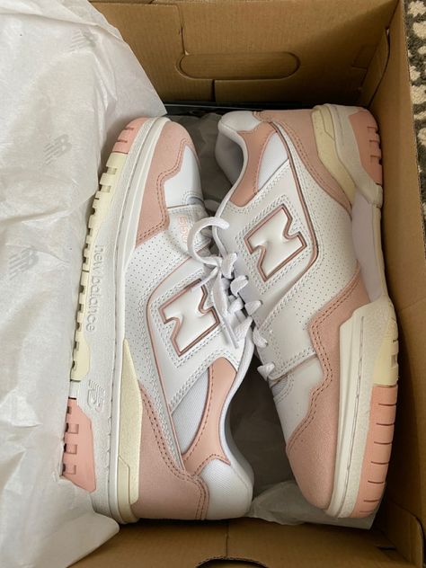 Pink Nb 550, Womens New Balance 550, New Balance 550 White Pink, Pink And White New Balance, New Balance 550 Pink, Cute Pink Sneakers For Streetwear, Nb 550, Womens New Balance, New Balances