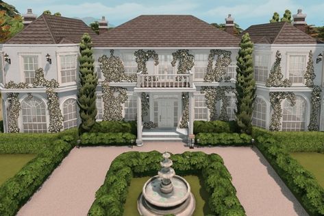 Westbury Golf Club | Patreon Sims 4 Golf Cc, Sims 4 Country Club Cc, Sims 4 Ballroom, Sims 4 Country Club, Country Club House, Sims Lots, Brindleton Bay, Lotes The Sims 4, Sims Houses