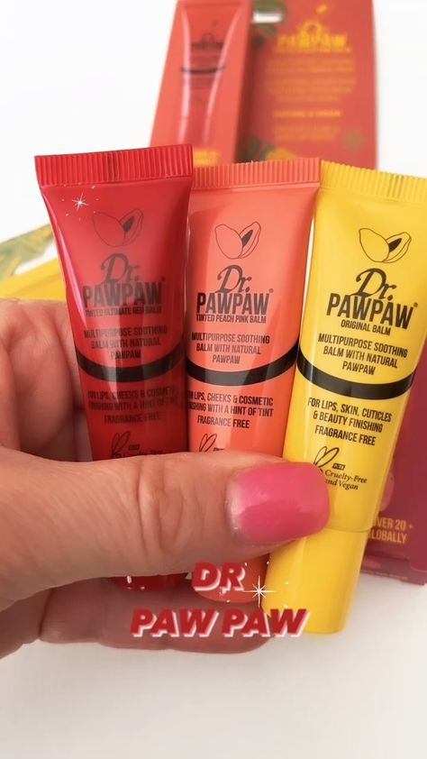 beauty_bycamellia on Instagram: The @dr.pawpaw lip balm comes in a new size and colored shades, perfect for your bag. Full of : Paw Paw (papaya fruit) Aloe Olive Oil… Paw Paw Lip Balm, Papaya Fruit, Papaya Fruits, Paw Paw, Peach Pink, Papaya, Fragrance Free Products, You Bag, Lip Balm