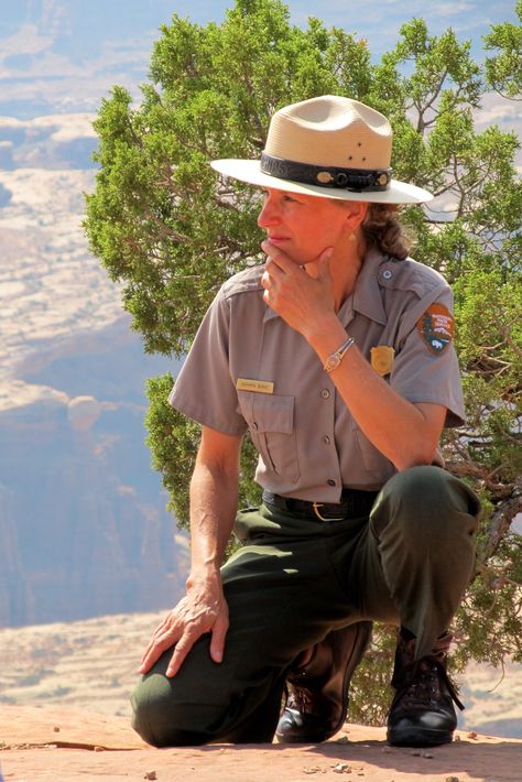 Ranger Kathryn at Arches National Park Park Ranger Aesthetic, Ranger Aesthetic, Service Aesthetic, National Park Ranger, Job Inspiration, Forest Ranger, Channel Islands National Park, Isle Royale National Park, Capitol Reef National Park