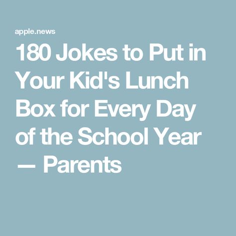 180 Jokes to Put in Your Kid's Lunch Box for Every Day of the School Year — Parents Notes For Kids Lunch Boxes, School Lunch Jokes, Lunch Box Jokes For Kids, Lunchbox Jokes, Kids Smile, Lunch Box Notes, Jokes For Kids, Kids Lunchbox, Sticky Note