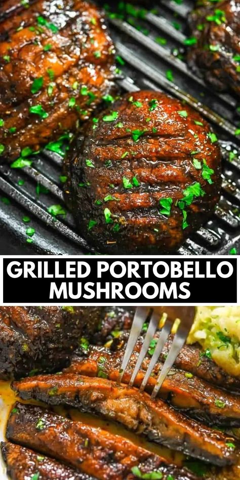 Grilled Portobello Mushroom Recipes, Grilled Portabella Mushrooms, Portobello Recipes, Portobello Mushroom Caps, Portabella Mushrooms Recipes, Grilled Vegetable Recipes, Portobello Mushroom Recipes, Mushroom Recipes Healthy, Basting Sauce