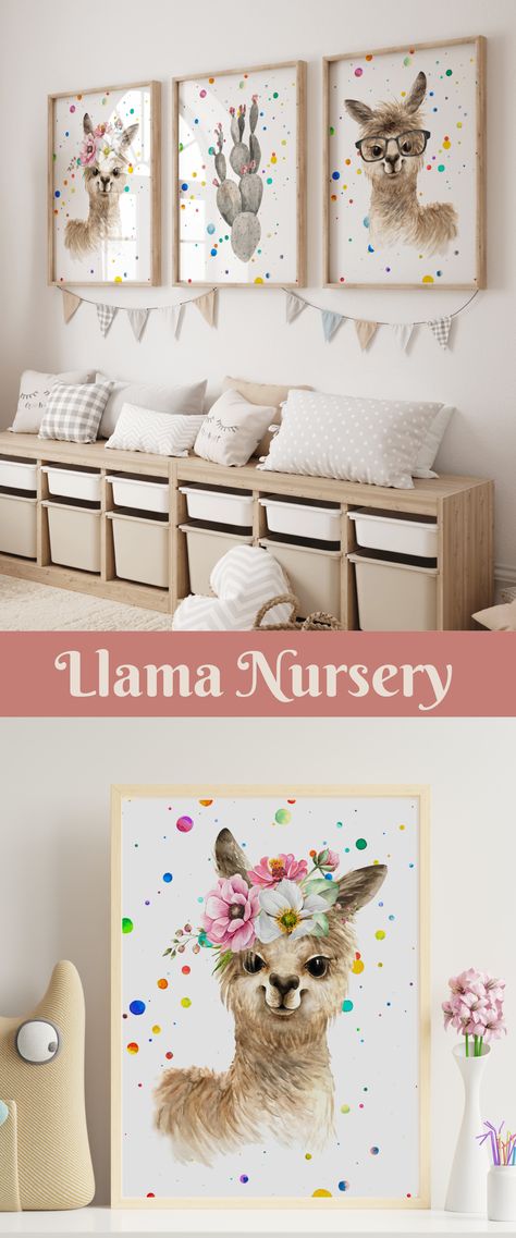 Llama Nursery Theme, Llama Bedroom, Crib Wall Decor, Nursery 2024, Alpaca Nursery, Aptos California, Crib Wall, Llama Decor, Llama Nursery