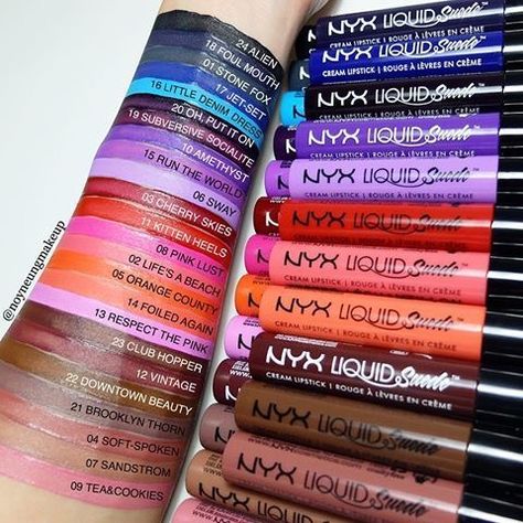 Nyx Products, Nyx Liquid Suede, Nyx Lipstick, Dark Lipstick, Natural Lipstick, Nyx Makeup, Pinterest Makeup, Cream Lipstick, Lipstick Swatches