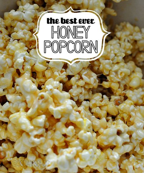 Honey Popcorn Recipes, Jiffy Pop, Popcorn Recipes Easy, Honey Popcorn, Night Dessert, Popcorn Treats, Popcorn Snacks, Popcorn Recipe, Harvest Party