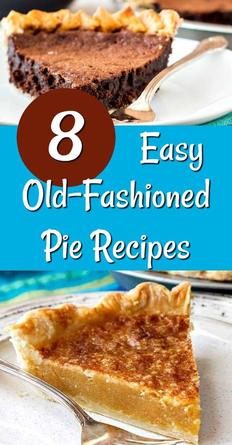 Old Fashioned Pies, Vinegar Pie, Fruit Pie Recipe, Chess Pie Recipe, Popular Pies, Homemade Pie Recipes, Sugar Cream Pie, Yummy Pie Recipes, Pie Fillings