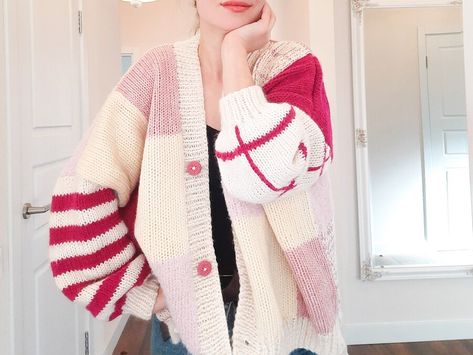 OhMyPurl - Etsy Circular Knitting Machine Cardigan, Knitting Machine Cardigan Patterns, Circular Knitting Machine Sweater, Addi Sweater, Knitting Machine Cardigan, Addi Express Kingsize Projects, Addi Knitting Machine Projects, Circular Knitting Machine Patterns Free, Knitting Machine Sweater