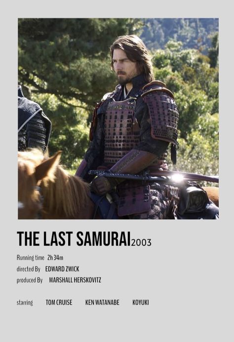 The Last Samurai Poster, Luck Movie, Ali Islam, Last Samurai, Posters Minimalist, The Last Samurai, Tim Tam, New Movies To Watch, Girly Movies