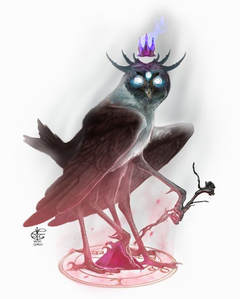 ArtStation - Demons of the Ars Goetia , Vincent Coviello Owl Demon Art, Ars Goetia Demons, Stolas Demon Form, Demon Familiar, Owl Demon, Lawful Neutral, Demon Pictures, Lesser Key Of Solomon, Key Of Solomon