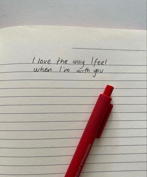 i love the way i feel when im with you and i love the way you make me feel when i am around you Stranger Quotes, The Way I Feel, Words Of Affirmation, Special Quotes, Love Others, Love Languages, Love Notes, Hopeless Romantic, Pretty Words