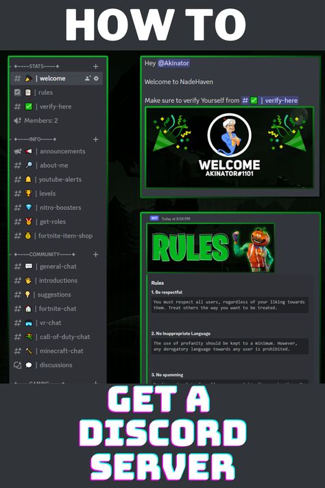How to Get a Discord Server Discord Server Setup, Discord Server, Call Of Duty, 1 Day, You Must, I Can, Design