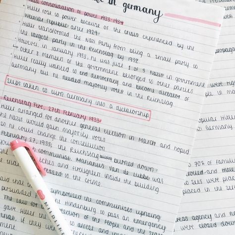 History Revision Notes, History Revision, Neat Handwriting, Revision Notes, School Organization Notes, Studying Life, Pretty Notes, Notes Inspiration, Class Notes