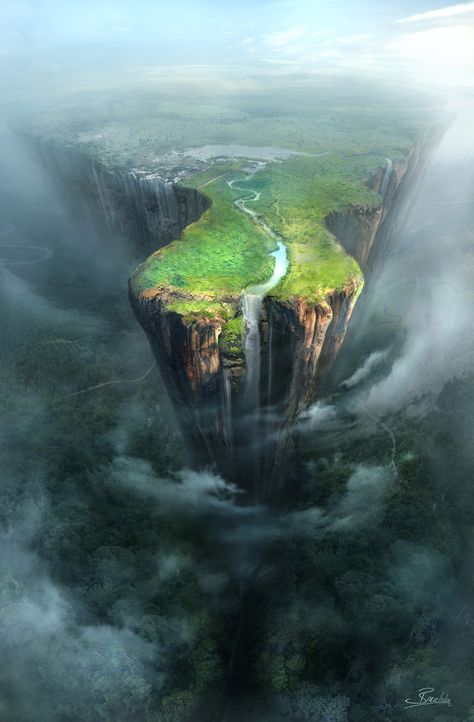 ArtStation - Matte painting, binu balan Dreamy Landscapes, Dnd Art, Matte Painting, Environment Concept Art, World Art, Inspirational Pictures, Fantasy Landscape, Fantasy World, Pretty Art