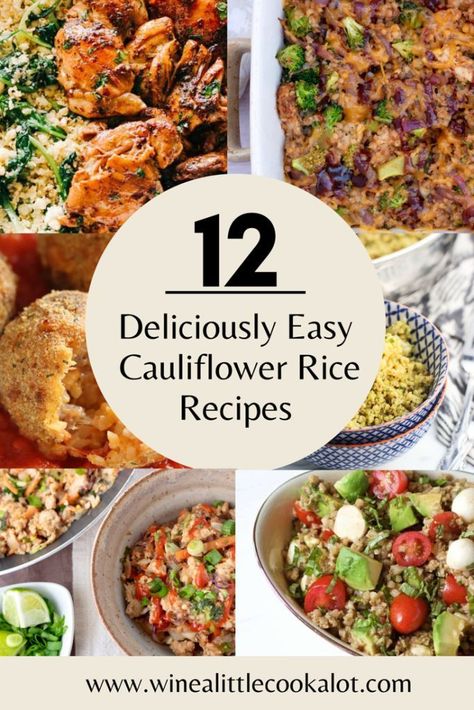 Easy Healthy Cauliflower Recipes, Low Carb Sides Dishes, Cauliflower Rice Recipes Healthy, Cheesy Cauliflower Rice, Rice Casseroles, Profile Recipes, Paleo Turkey Recipes, Cauliflower Rice Easy, Cauliflower Recipes Healthy