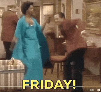 Happy Friday Gif, Funny Goodbye, Friday Gif, Animated Cute, Friday Dance, Cute Dance, Its Friday, Weekend Quotes, Dancing Gif