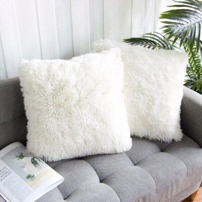 White Fluffy Pillow, White Faux Fur Throw, Fluffy Cushions, Cute Cushions, Girls Pillows, Couch Decor, Throw Pillow Inserts, Faux Fur Throw Pillow, Fur Throw Pillows