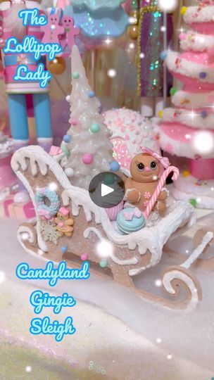 Gingerbread Candyland, Gingerbread Sleigh, Candyland Lollipop, Gingerbread Decor, Candy Boutique, Fake Bake, Candy Land Christmas, Candy Land, Xmas Crafts