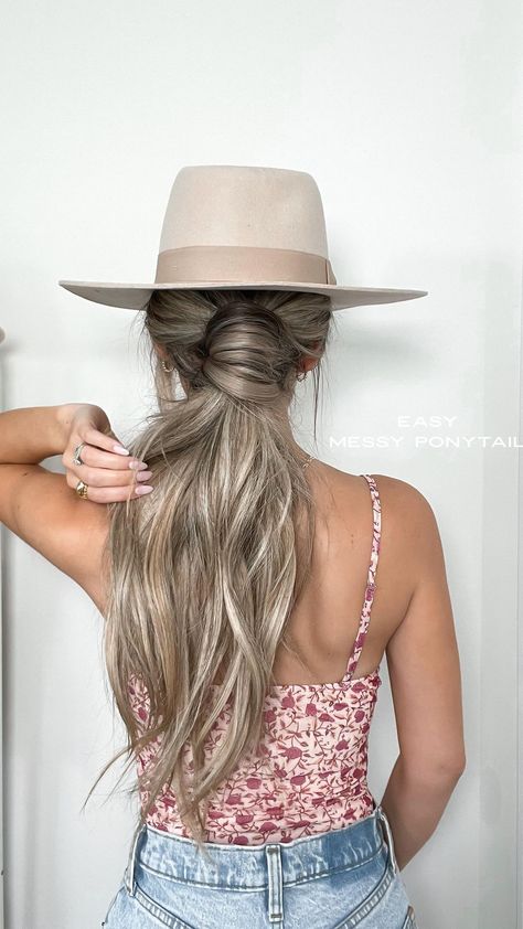 KAIT CURNOW | Easy Messy Ponytail 🫶🏼 this low ponytail is perfect for a messy boho hair moment or can easily be dressed up and be worn as event hair!… | Instagram Messy Low Ponytail, Messy Ponytail, Low Ponytail, Boho Hairstyles, Hair Videos, Be Perfect, Hair Tutorial, Hair Inspo, Hair And Nails