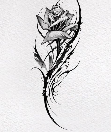 Aesthetic Rose Tattoo, Dark Roses Tattoo, Rose Tattoo Stencil, Reborn Anime, Inner Forearm Tattoo, Aesthetic Rose, Black Rose Tattoos, Beautiful Flower Tattoos, Tattoos For Women Flowers