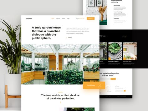 Plant Nursery Website Design, Beautiful Website Design, Minimal Modern Design, House Tree, Business Website Design, Web Design Projects, Website Design Layout, House Front Design, Minimal Web Design