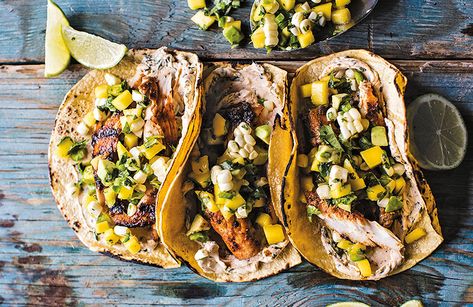 Blackened Mahimahi Tacos | Half Baked Harvest by Tieghan Gerard Mahi Tacos, Mahi Mahi Tacos, Tieghan Gerard, Half Baked Harvest Recipes, Taco Dinner, Fish Taco, Harvest Recipes, Half Baked, Half Baked Harvest