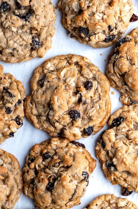 The Best Oatmeal Raisin Cookies Oatmeal Raisin Cookies Crunchy, Raisins Oatmeal Cookies, Spiced Oatmeal Raisin Cookies, Levain Oatmeal Raisin Cookie, Raisin Cookies No Oatmeal, Betty Crocker Oatmeal Raisin Cookies, No Sugar Oatmeal Raisin Cookies, Oatmeal Cookies With Raisins, Flourless Oatmeal Raisin Cookies