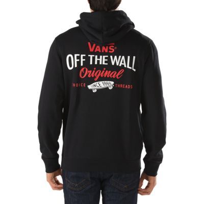 The Choice Threads Pullover Hoodie, made of 60% cotton/40% polyester, is a 320g fleece pullover hooded sweatshirt with Vans logo screen print on left chest and center back, a pouch pocket and Vans woven label on the hem. Model is 6’ and wearing a size M Vans Sweatshirt, Hoodie Back, Vans Hoodie, Vans Logo, Vans Off The Wall, Vans Shoes, Screen Print, Black Hoodie, Hooded Sweatshirt