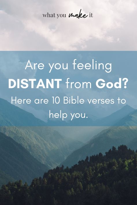 Are you going through a season where God feels far? Read on for Christian encouragement and scriptures to know what to do when you are distant from God. This is the perfect Bible study to share with your friends to help draw you close to God. Verses When You Feel Far From God, Feeling Far From God, Bible Verses When You Feel Discouraged, God Help Me Through This, Getting Close To God, Close To God, When You Feel Lost, Fast And Pray, Slow To Anger