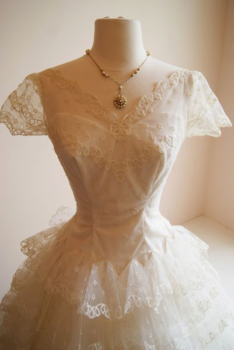 1950s Tea Length Wedding Dress, Vintage 50s Wedding, Vintage Wedding Dress 1950s, 50s Wedding Dress, Wedding Dresses 50s, 50s Wedding, 1950s Wedding Dress, Vintage Clothing Boutique, Tea Length Wedding