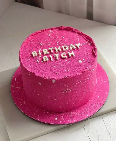 Pink Disco Cake, Aesthetic Cake Ideas, Pink Cake Birthday, 26 Birthday, Pink Birthday Cakes, Funny Birthday Cakes, Mini Cakes Birthday, Creative Birthday Cakes, Pretty Birthday Cakes