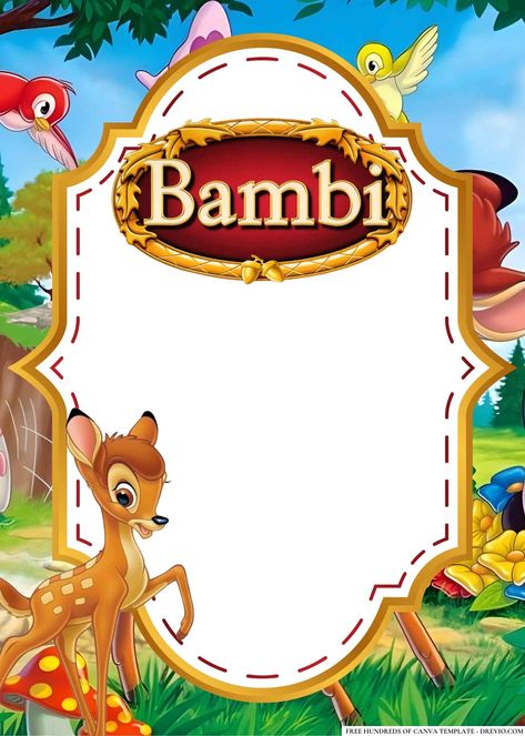 Download 18+ Bambi Birthday Invitation Templates Forget the ordinary, ditch the predictable! This birthday, we're diving headfirst into the whimsical world of Bambi,creating a celebration that's as sweet as a forest berry and as playful as a springt... Bambi Characters, Diy Photo Booth Backdrop, Booth Backdrops, Fabric Butterfly, Let The Fun Begin, Animal Masks, Color Crafts, Photo Booth Backdrop, Forest Friends