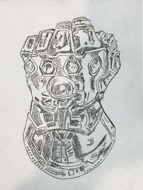 Abstract Marvel Art, Infinity Gauntlet Tattoo, Iron Man Gauntlet Drawing, Infinity Gauntlet Drawing, Infinity Gauntlet Concept Art, Thanos Drawing Sketches, Infinity Stones Gauntlet, Thanos Drawing, Professional Drawings