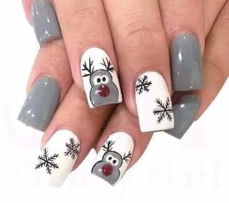 Nail Art Noel, Elegant Nail Art, Christmas Gel Nails, Christmas Nail Art Designs, Christmas Nails Acrylic, Christmas Black, Winter Nail Art, Art Water, Nails 2020