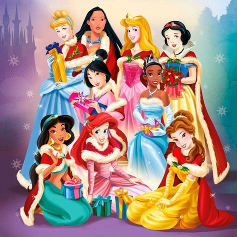 Ultimate Princess Celebration on Instagram: “Merry Christmas! 🎄” Real Disney Princesses, Disney Merry Christmas, Christmas Princess, Disneyland Princess, Disney Christmas Ornaments, Disney Princess Artwork, All Disney Princesses, Images Disney, Disney Nerd