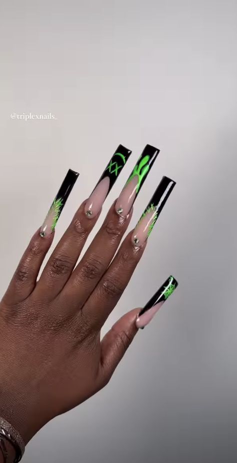 Black And White Tapered Square Nails, Exotic Nail Designs, Acrylics Nails, Tapered Square Nails, Long Acrylic Nail Designs, Drip Nails, Simple Gel Nails, Colored Acrylic Nails, Cute Acrylic Nail Designs