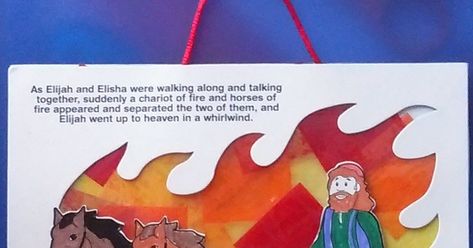 A craft on the story of Elijah going to heaven in the chariot of fire. Motto featured: As Elijah and Elisha were walking along and ta... Elijah And The Chariot Of Fire Craft, Elijah Goes To Heaven Craft, Elijah And Elisha Craft, Elijah Chariot Of Fire Craft, Elijah Chariot Of Fire, Elijah And Elisha, Chariot Of Fire, Going To Heaven, Fire Crafts