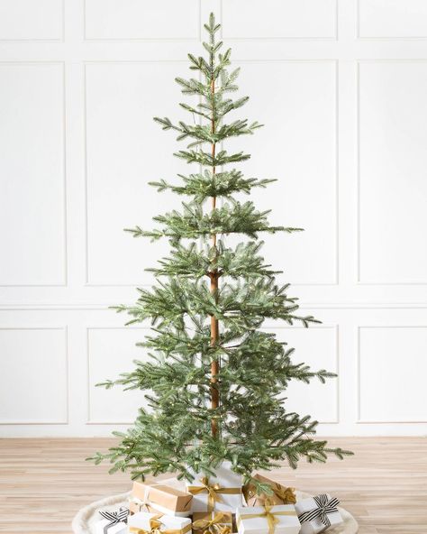 spare evergreen tree where you can see trunk Best Artificial Christmas Trees, Realistic Artificial Christmas Trees, Fake Christmas Trees, Slim Christmas Tree, Christmas Trees Ideas, Fir Christmas Tree, Small Christmas Tree, Pink And Black Christmas Tree, Artificial Christmas Trees