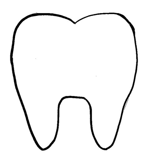 www.allkidsnetwork.com templates crafts dental white-tooth-craft tooth-template.gif Dental Coloring Pages, Tooth Craft, Preschool Feelings, Tooth Template, Teeth Clipart, Ahg Badge, Coloring Pages Preschool, Kids Dental Health, Teeth Images