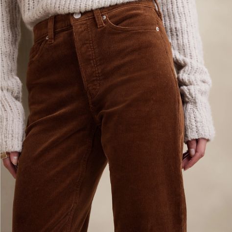 Never Worn. New Season. On Site For $120 And Online Exclusive. Great Quality Corduroy Trousers Outfit, Country Capsule Wardrobe, Paris Winter Fashion, Corduroy Pants Outfit, October Country, Animal Print Pants, Corduroy Pant, Earthy Outfits, Brown Corduroy