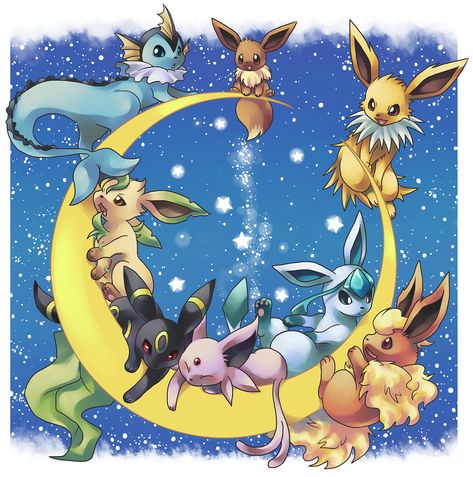 Eevee Evolutions Wallpaper, Eevee Wallpaper, Eevee Cute, Kartu Pokemon, Pokemon Eevee Evolutions, Pokemon Eeveelutions, Posca Art, Cute Pokemon Pictures, Eevee Evolutions