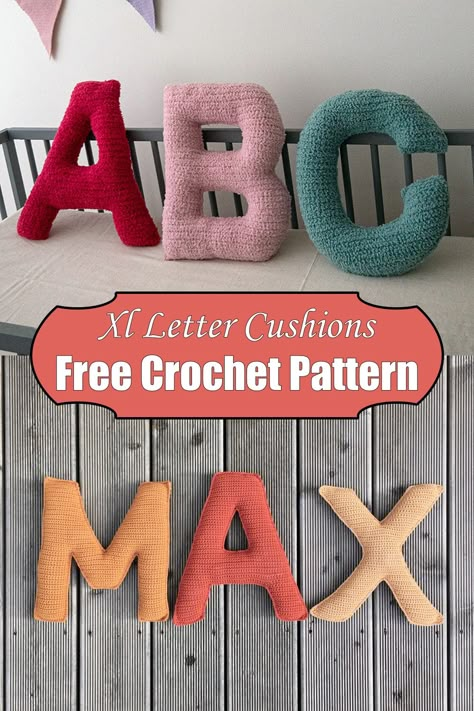 15 Free Crochet Letter Patterns Crochet Abc Letters, Crochet Letter Pillow Free Pattern, Crochet Bubble Letters, Crochet Banner Pattern Free, Crochet Alphabet Letters Pattern Free, Crochet Letters Pattern Free, Crochet Alphabet Letters, Crochet Letters Pattern, Letter Garland