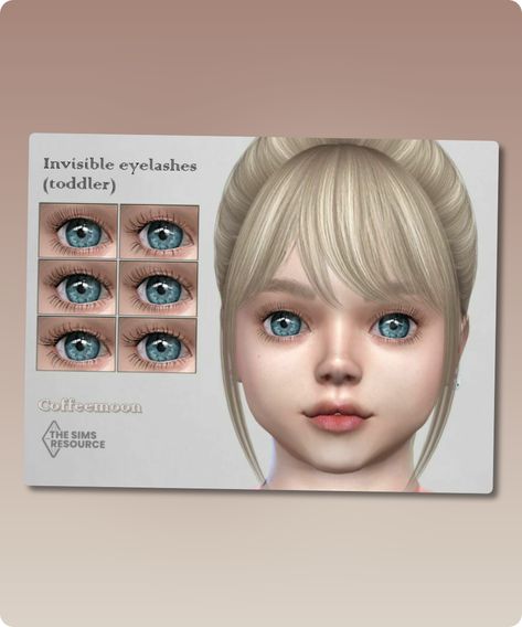 Sims 4 Accessory CC: Invisible Eyelashes  Toddler  By Coffeemoon Sims 4 Cc Toddler Eyelashes, Sims 4 Child Eyelashes, Sims 4 Toddler Eyelashes, Toddler Eyelashes Sims 4 Cc, Sims 4 Cc Download, Sims Packs, Play Sims 4, Sims 4 Children, Sims 4 Cc Skin