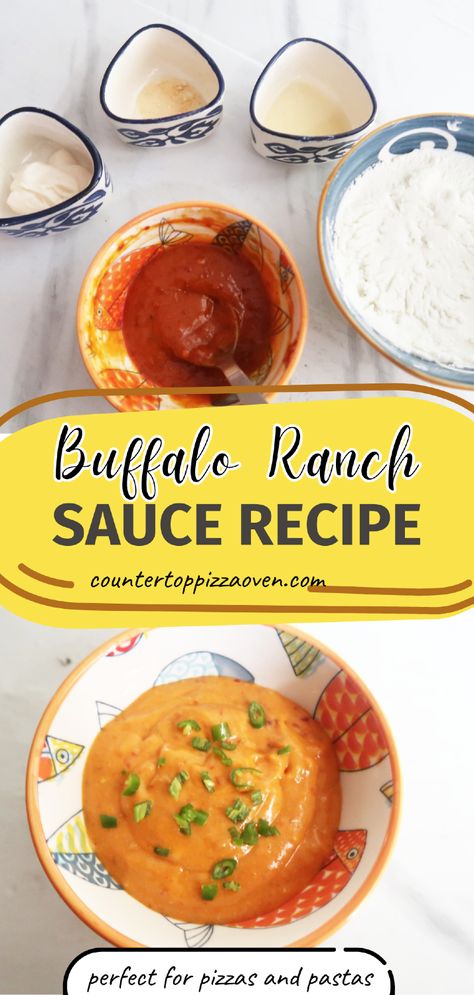 Make this Simple Buffalo Ranch Dip from Scratch with just a few basic ingredients! No Frank’s required, this buffalo ranch sauce is creamy, healthy, and perfect as a dip for pizzas, calzones, and stromboli. Adjust the texture with milk or buttermilk to your liking, and enjoy a scratch-made dip that packs all the flavor without extra additives. This buffalo ranch recipe is ideal for a quick snack or to spice up any meal with a homemade touch. Enjoy the taste of buffalo and ranch in one easy dip! Ranch Sauce Recipe, Chicken Margarita, Buffalo Ranch Sauce, Buffalo Ranch Dip, Gluten Free Pizza Recipes, Grilled Pizza Recipes, Pizza Cooking, Pizza Dough Recipes, Ranch Sauce