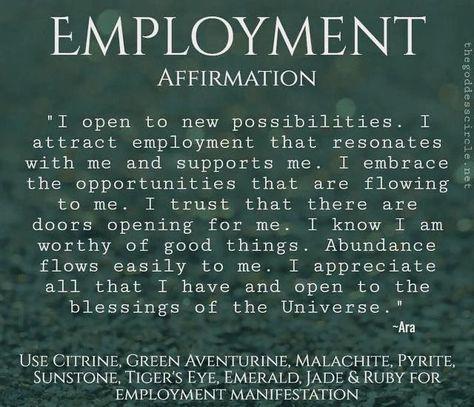 Employment Affirmation💚 I am Open to new possibilities 🙏 #affirmationsoftheday #affirmationsdaily #affirmations Employment Affirmations, New Possibilities, I Am Worthy, Self Love, Affirmations, Spirituality, On Instagram, Quick Saves, Instagram